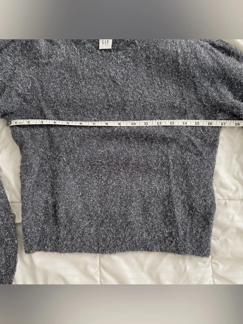 Gap Kids Sweater Girls Gray Metallic Shiny Size XXL